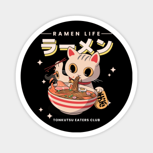 cat ramen life eaters club Magnet